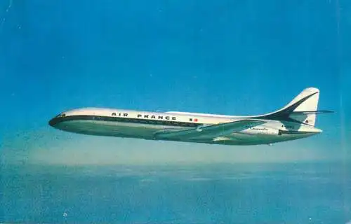 Postcard transportation airplanes Air France 1963