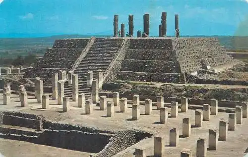 Postcard Mexico Hidalgo Panoramica de la zona arqueologica de Tula