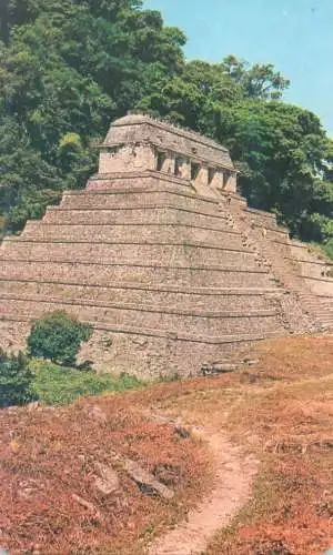 Postcard Mexico el templo de las Inscripciones Palenque Chis