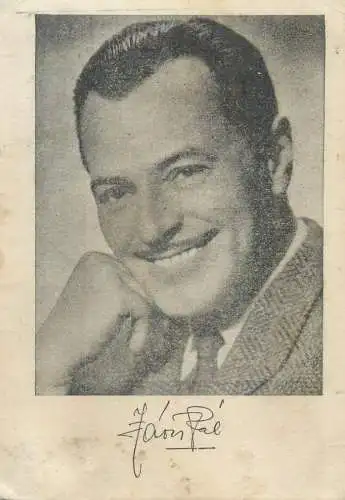 Postcard movie star famous actor moustache