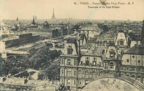 France Paris Panorama of the Eight Bridges