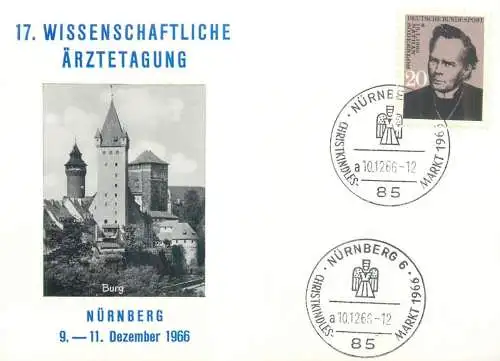 Postcard Germany Nurnberg Wissenschaftliche Arztetagung 1966