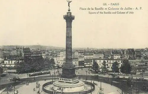 France Paris Place de la Bastille & Colonne de Juillet