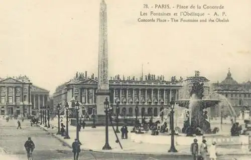France Paris Place de la Concorde Les Fontaines et l'Obelisque