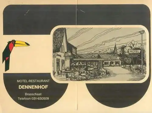 Postcard Germany Motel Restaurant Dennenhof parrot