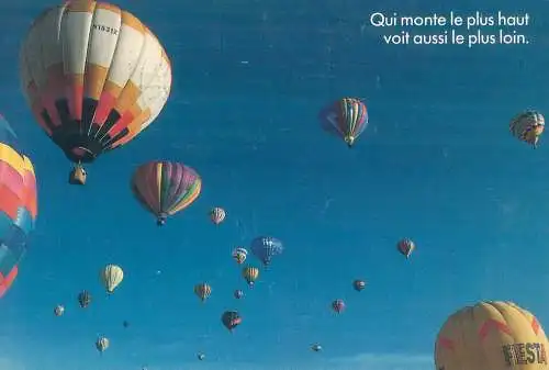 Postcard Belgium Houtland hot air balloons