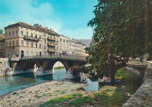 Postcard Bosnia and Herzegovina Sarajevo Gavrilo princip bridge