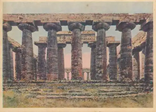 Postcard Italy  Paestum la cosiddetta basilica