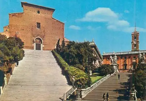 Postcard Italy Rome ara coeli and capitol