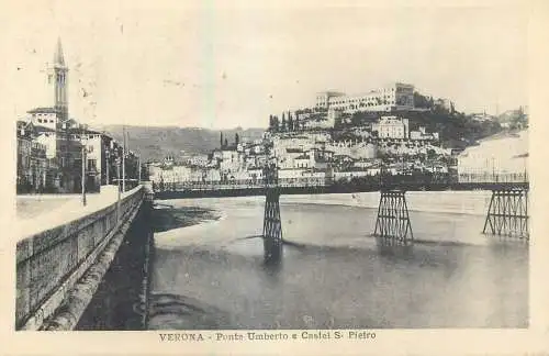 Italy Verona Ponte Umberto e Castel S. Pietro