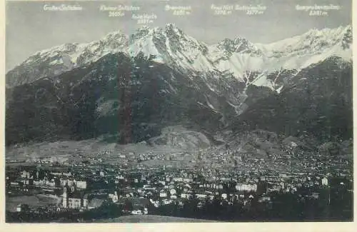 Austria Innsbruck mit der Nordkette vom Berg Isel (Tirol)
