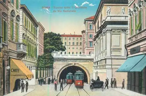 Italy Roma Tunnel sotto il Quirinale de Via Nazionale tramvia
