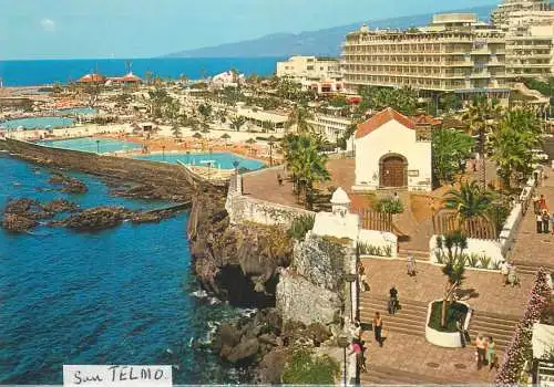 Postcard Spain > Islas Canarias > Tenerife costa del puerto de la cruz y teide
