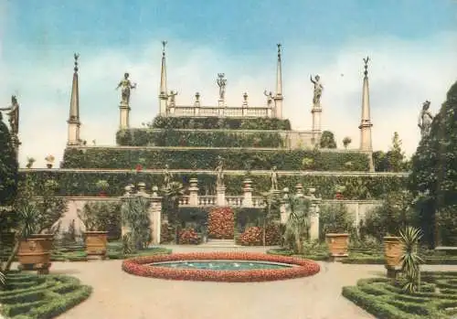 Postcard Italy Isola Bella giardino