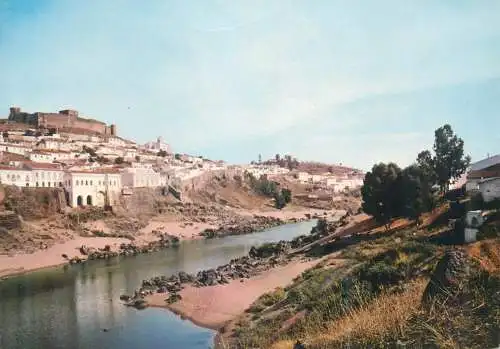 Postcard Portugal Mertola Alentejo Guadiana view