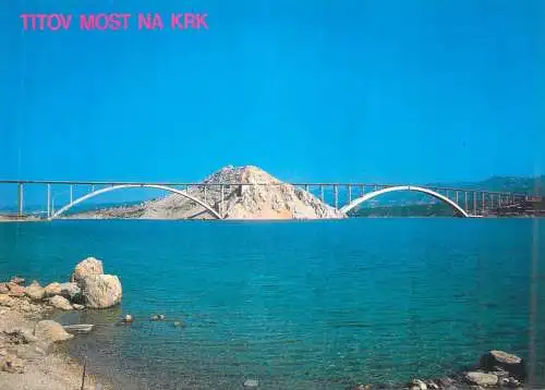 Postcard Croatia Titov Most Na Krk