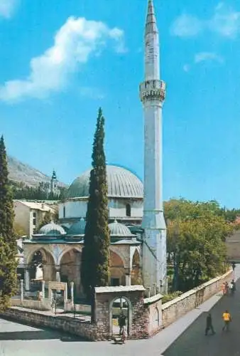 Postcard Mostar Bosnia and Herzegovina Karadozbeg-moschee
