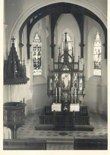Postcard Europe place to identify church interior