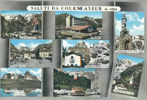 Postcard Italy saluti da Courmayeur