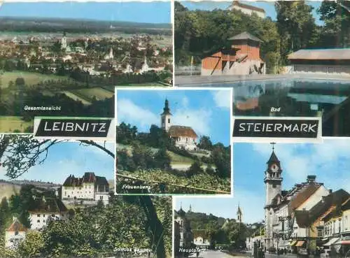 Postcard Austria Leibnitz Steiermark multi view