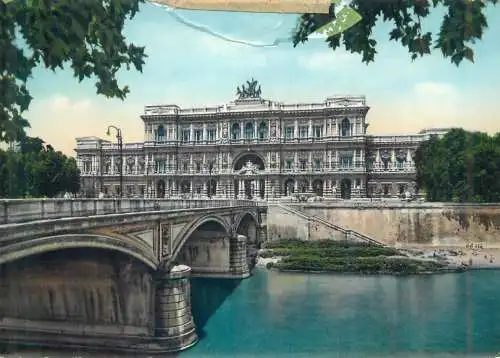 Postcard Italy Rome justice palace