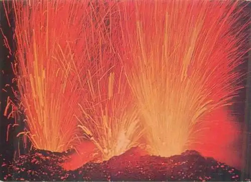 Postcard Italy Etna volcano last eruption view in the secondary crater