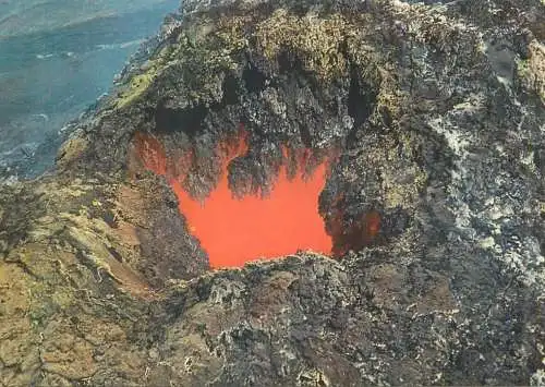 Postcard Italy Etna volcano last eruption view in the crater 1974