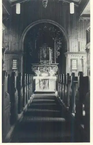 Postcard Europe place to identify church interior