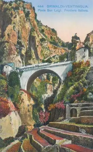 Postcard Italy Grimaldi Ventimiglia ponte san luigi