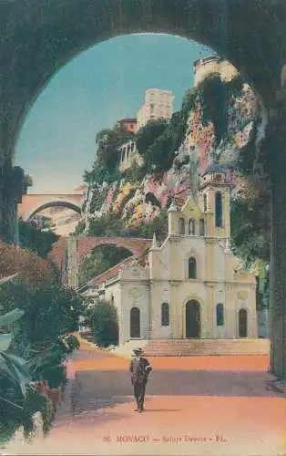 Postcard Monaco Monte Carlo Sainte Devote