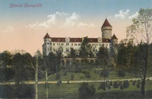 Postcard Czech Republic Castle Konopiště (Zámek Konopiště