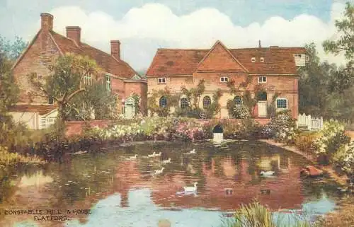 Postcard UK England Constables Mill house Flatford