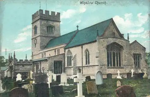 Postcard UK England Winslow church