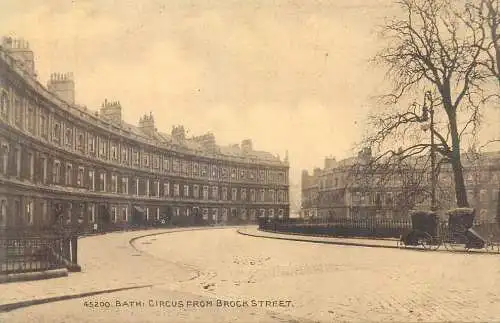 Postcard Uk England Bath Circus from brock street