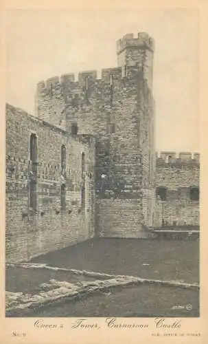 Postcard Wales Castle Caernarfon