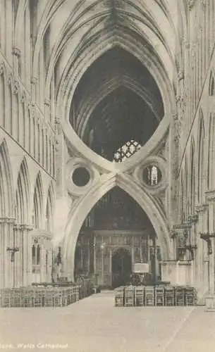 Postcard Uk England Wells cathedral