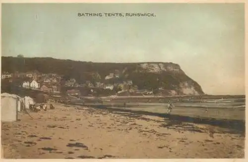 Postcard Uk England Runswick bathing tents