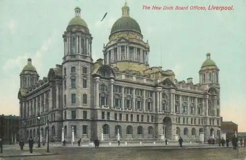 Postcard Uk England Liverpol new dock board offices