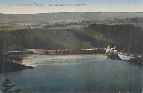 Postcard Germany die Talsperre bei Mauer