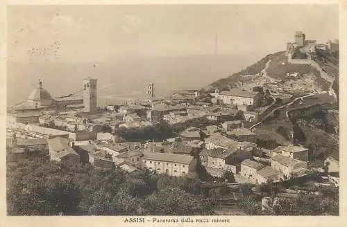 Postcard Italy Assisi panorama dalla rocca minore