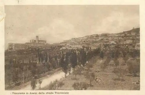 Postcard Italy Assisi panorama