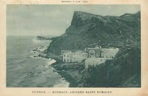 Postcard Tunisia Korbous anciens bains romains