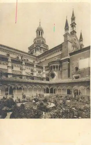 Postcard Italy La certosa di Pavia il chiostro Piccolo