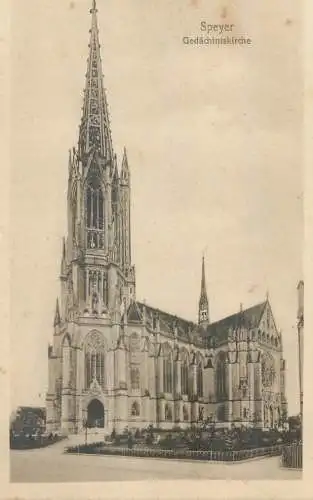 Postcard Germany Speyer Gedachtniskirche
