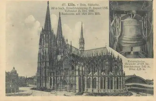 Postcard Germany Koln dom Sudseite
