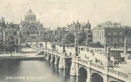 Postcard Netherlands Amsterdam Nooge sluis