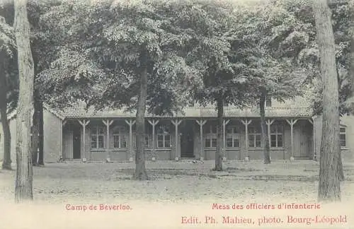 Postcard Belgium Camp de Beverloo Mess des offiers d'infanterie