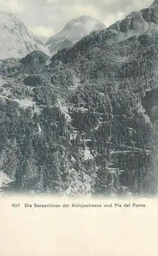 Postcard Switzerland Die Serpentinen der Malojastrasse
