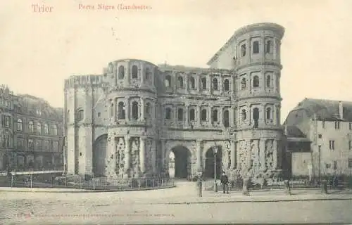 Postcard Germany Trier Porta Nigra Landseite