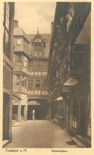 Postcard Germany Frankfurt a.m. Romerhofchen